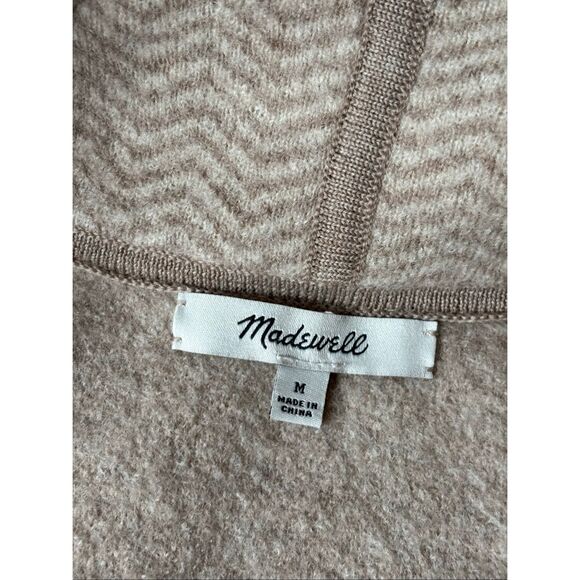 Madewell Herringbone Mattson Sweater Coat size M Medium Heather Stone - Picture 6 of 10